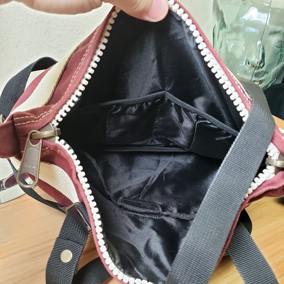 Kavu Canvas Tote Backpack Shoulder Bag Burgundy Gorpcore Beach Travel Outdoors - Picture 9 of 9